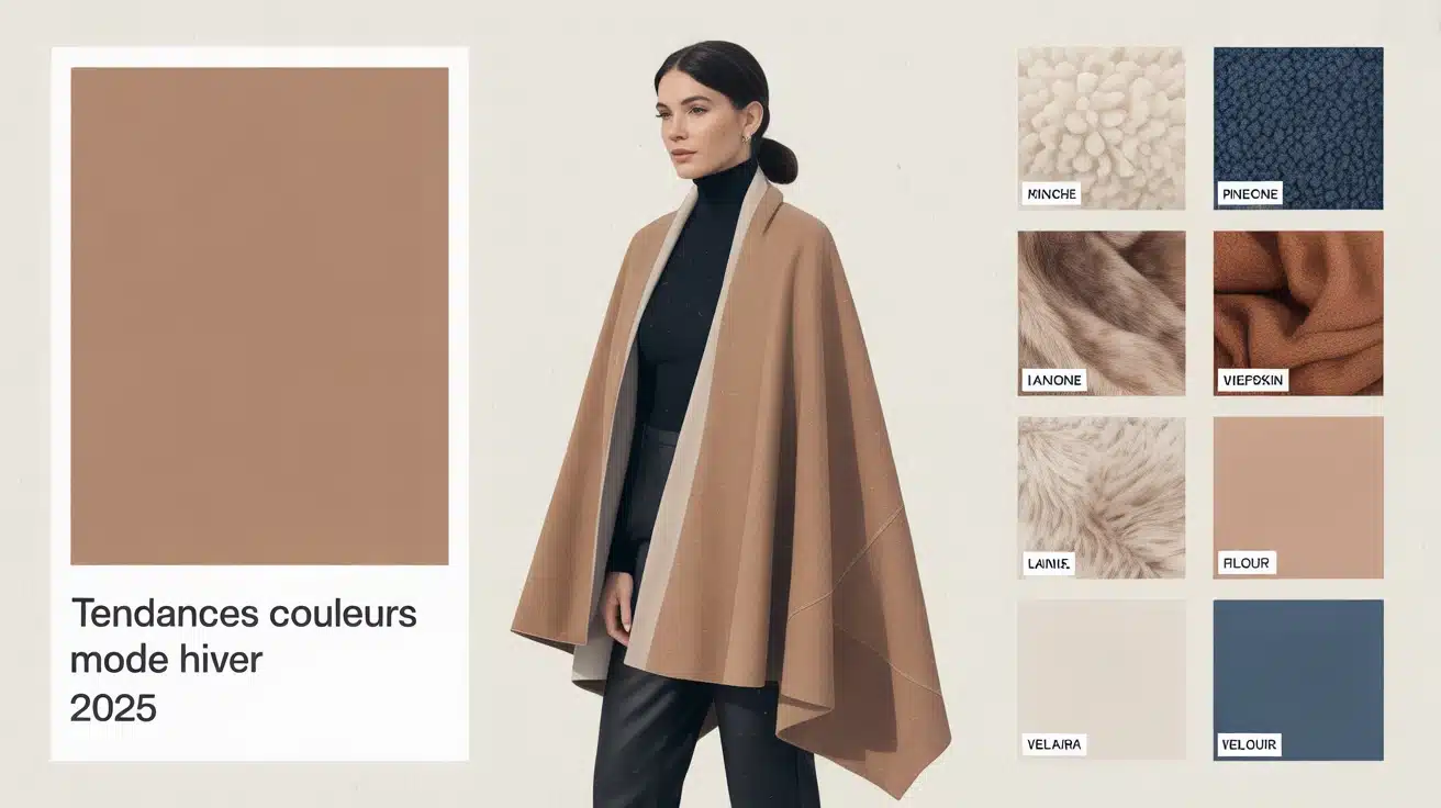 Couleurs mode hiver 2025 : silhouette manteau oversize et palette Pantone