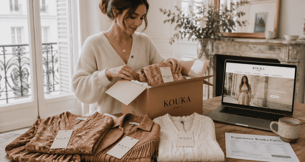 kouka paris avis déballage colis vêtements bohème