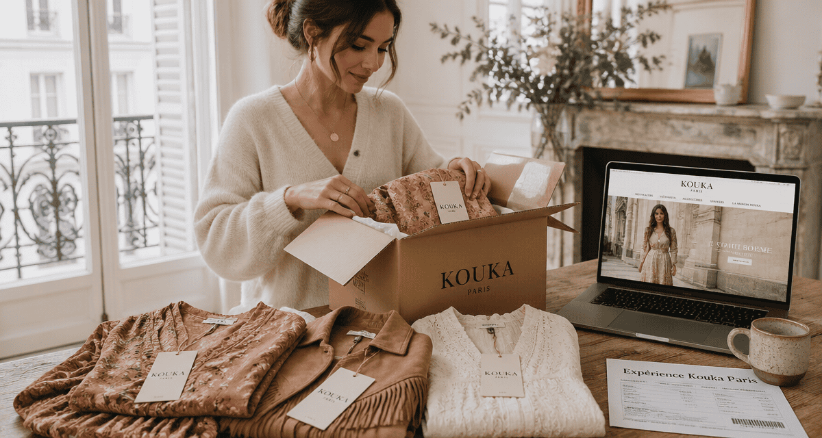 kouka paris avis déballage colis vêtements bohème