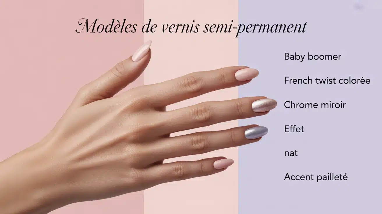 modèle vernis semi permanent sur ongles femme