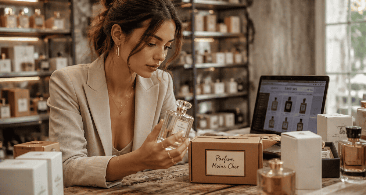 avis sur parfum moins cher femme examine flacon