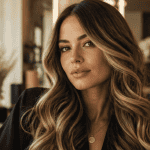 blonde meche chocolat coiffure tendance