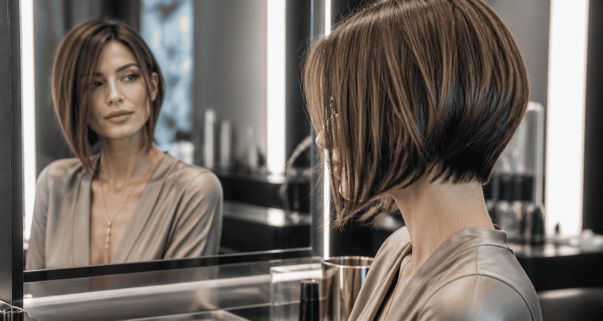 Carré plongeant cheveux fin femme salon