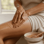 comment faire un gommage corps maison sucre miel femme