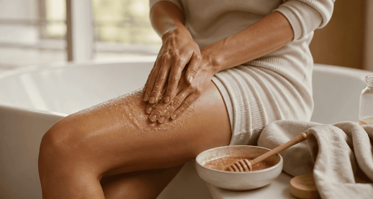 comment faire un gommage corps maison sucre miel femme