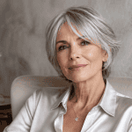 coupe de cheveux femme 60 ans visage ovale carré court