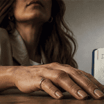 doigt gonflé et du mal à le plier, main féminine, index enflé