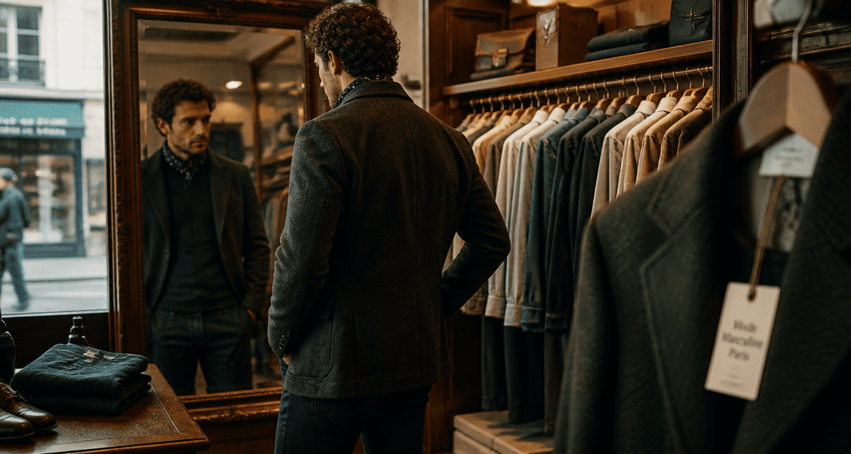 magasin vetement homme paris intérieur élégant