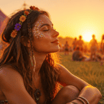 maquillage hippie femme festival