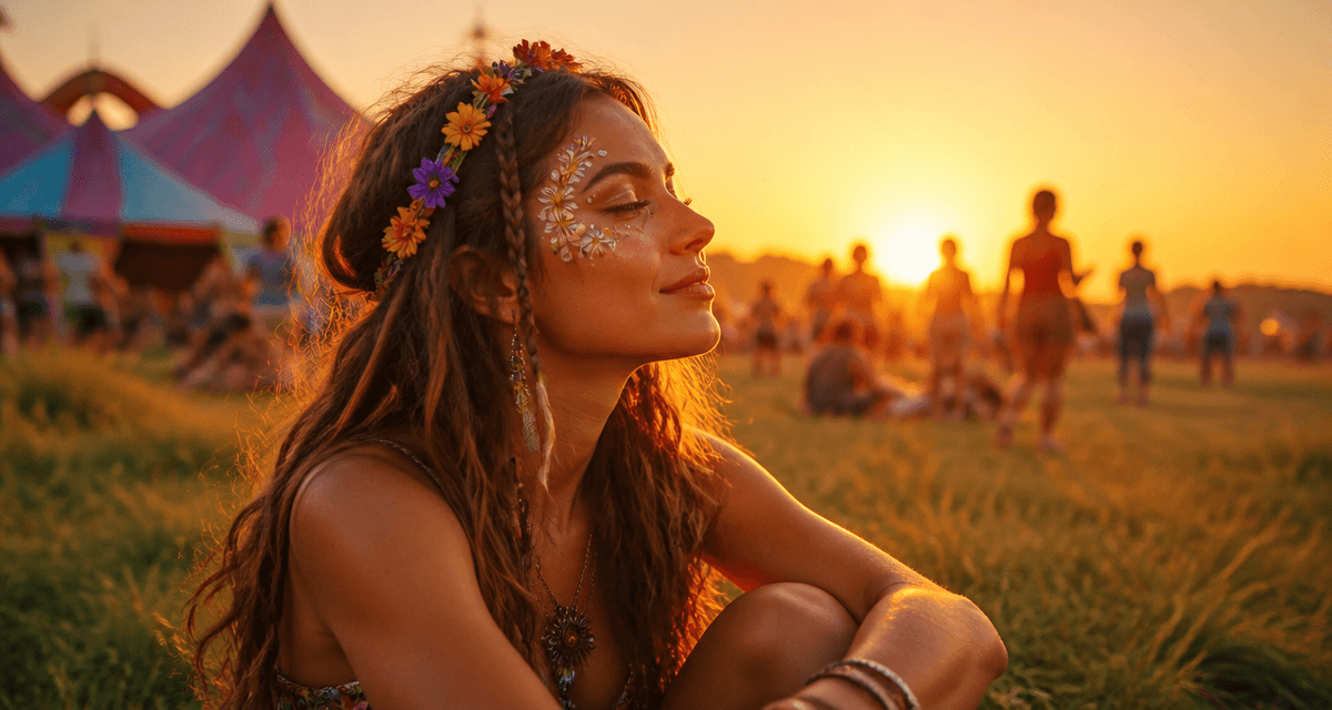 maquillage hippie femme festival
