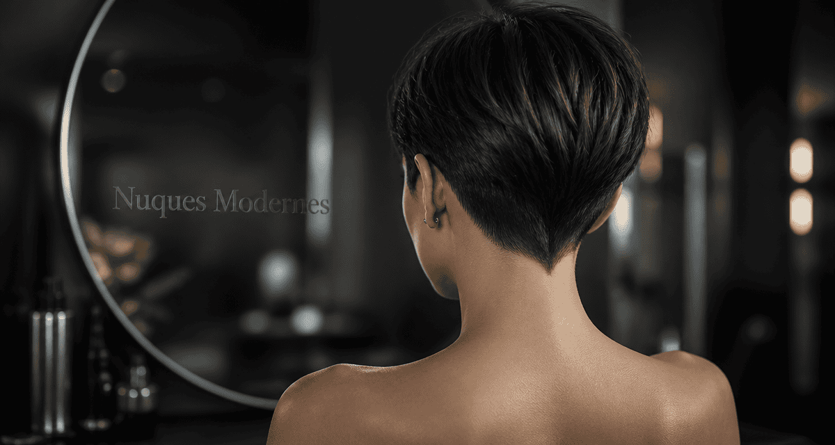 nuque hyper stylée coupe courte femme moderne vue de dos