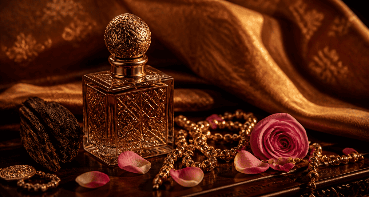 parfum de dubai flacon oriental sur coiffeuse