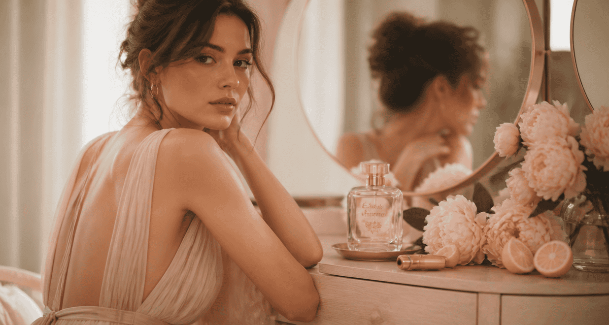 Parfum Eclat de Femme avec pivoines et yuzu