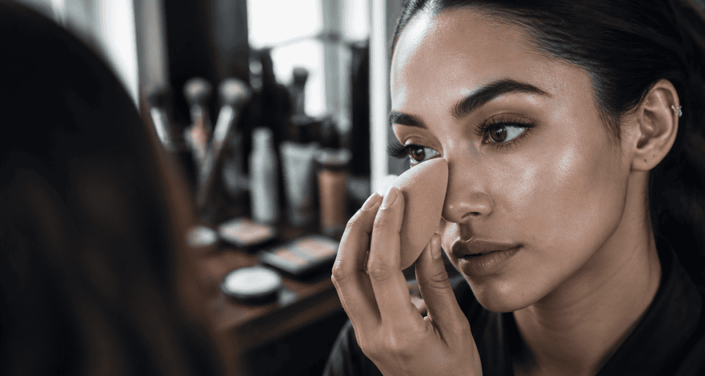 peau grasse quel fond de teint femme applique fond de teint matifiant