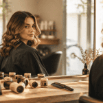permanente femme cheveux wavy salon