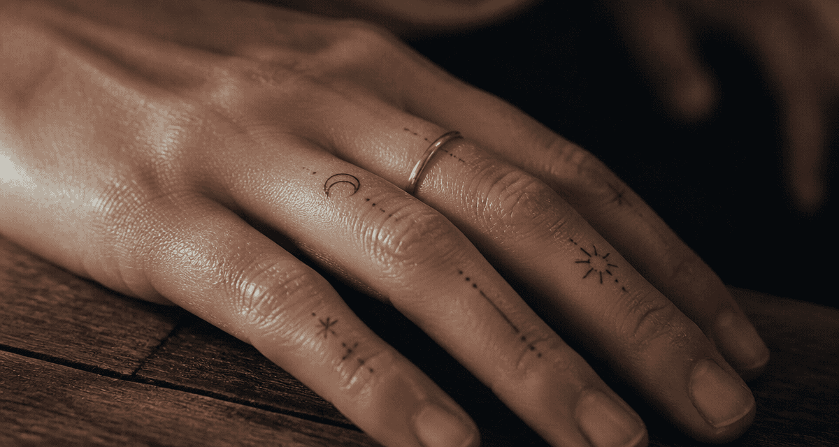 Tatouage doigt signification main élégante