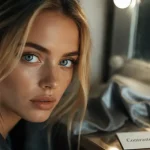 Blonds aux yeux bleus, iris bleu ciel très net