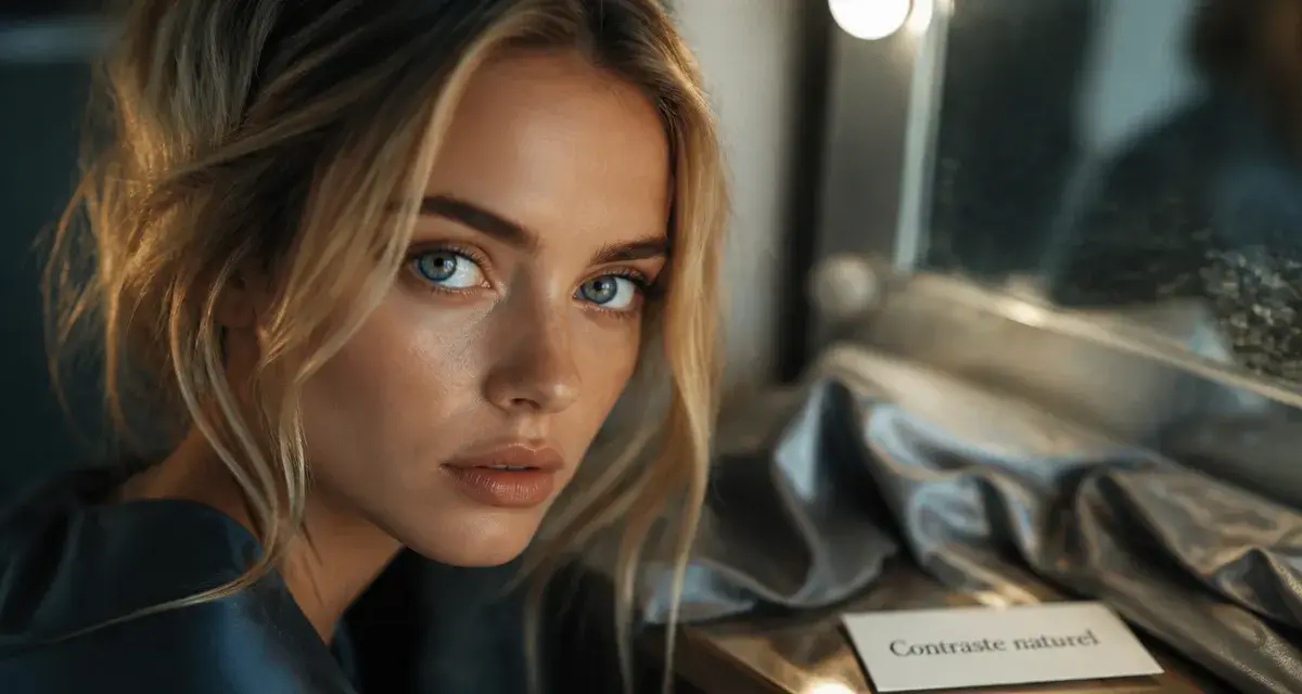 Blonds aux yeux bleus, iris bleu ciel très net
