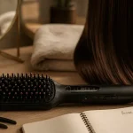 Brosse pour lisser : températures 3 niveaux pour cheveux sans frisottis