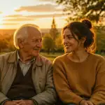 citation vieillir et rester jeune homme femme banc