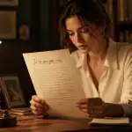 Je ne suis pas sure femme relit lettre manuscrite