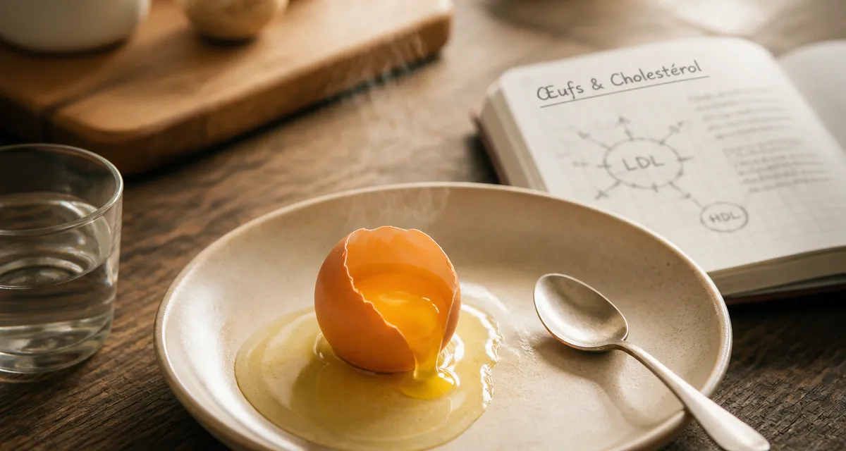 Le cholesterol et les oeufs : œuf entier, jaune brillant