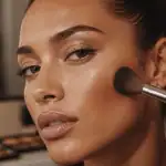 ou mettre le bronzer sur le visage femme