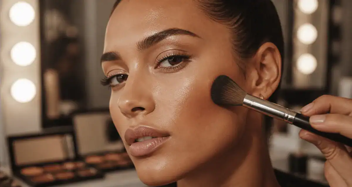 ou mettre le bronzer sur le visage femme