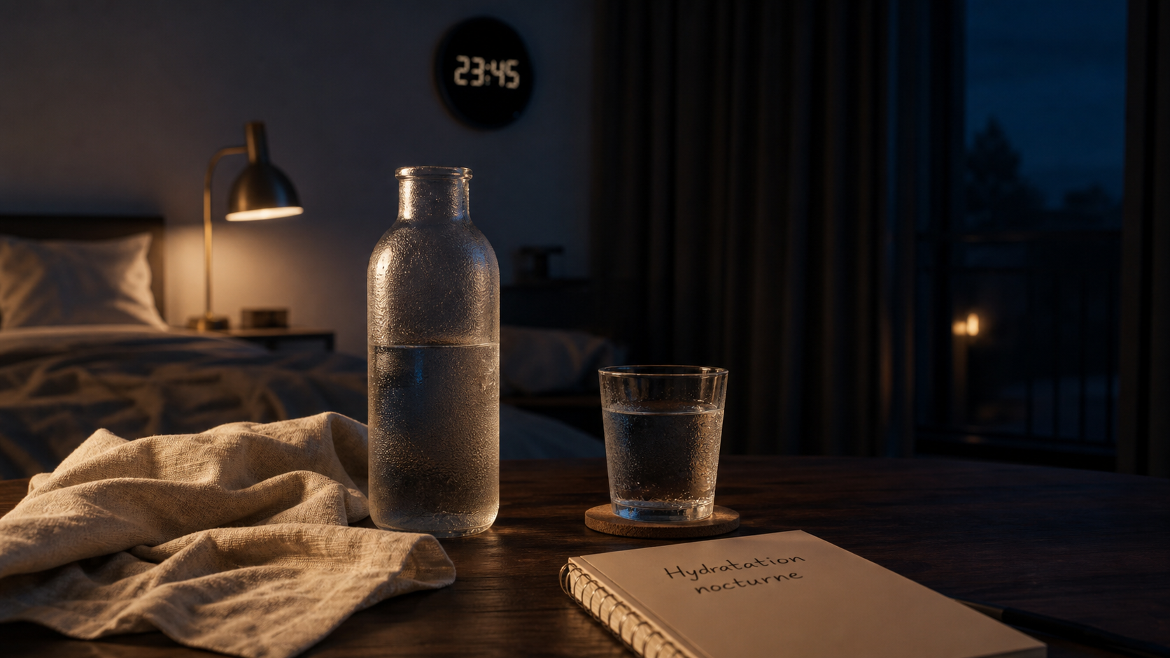 Boire avant de dormir avc : eau du soir au verre