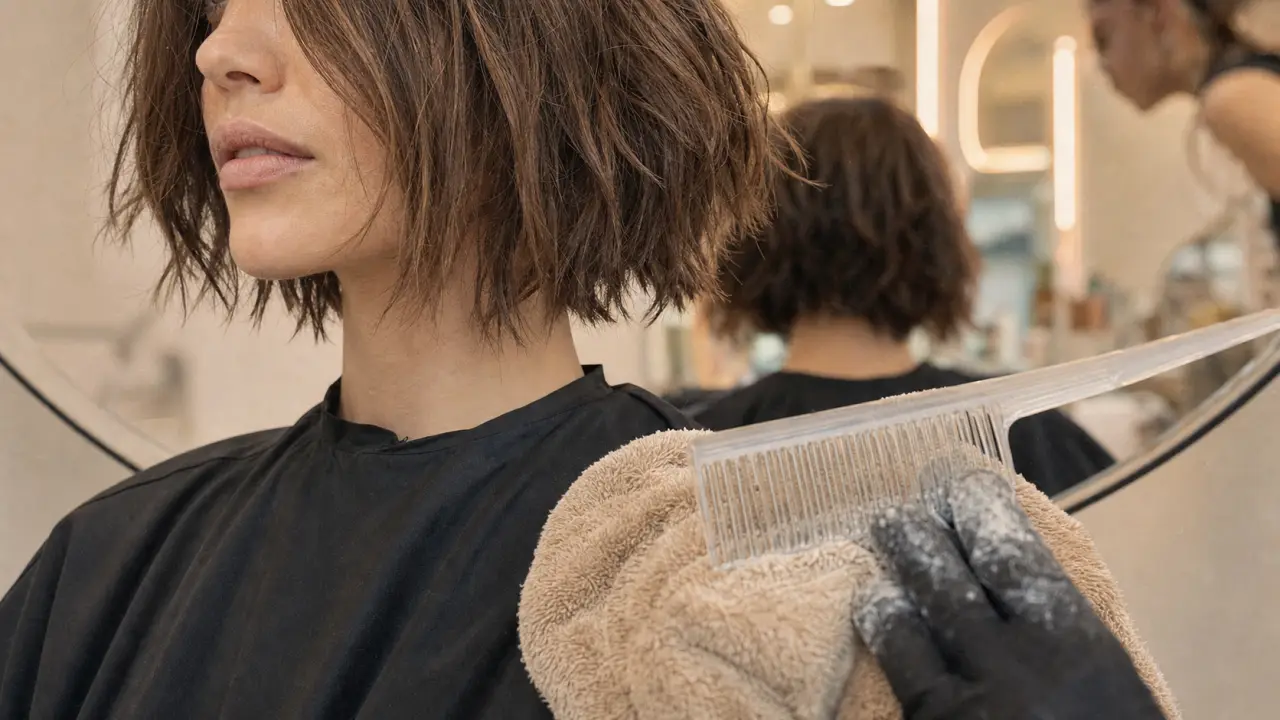 Choppy bob : carré déstructuré texturé au salon