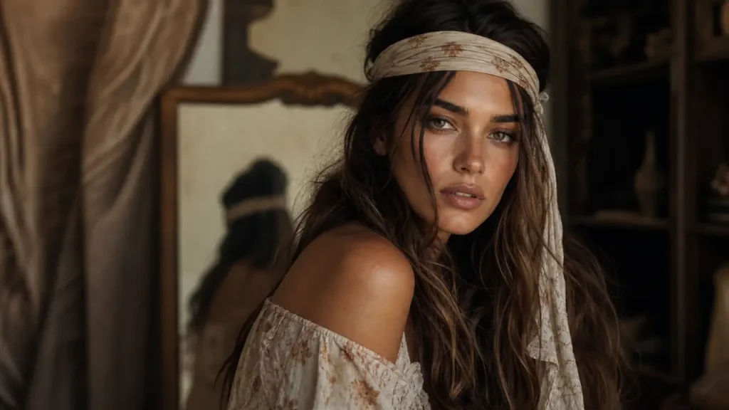 Coiffure année 70 avec bandeau : volume, placement et foulard pour un vrai look vintage