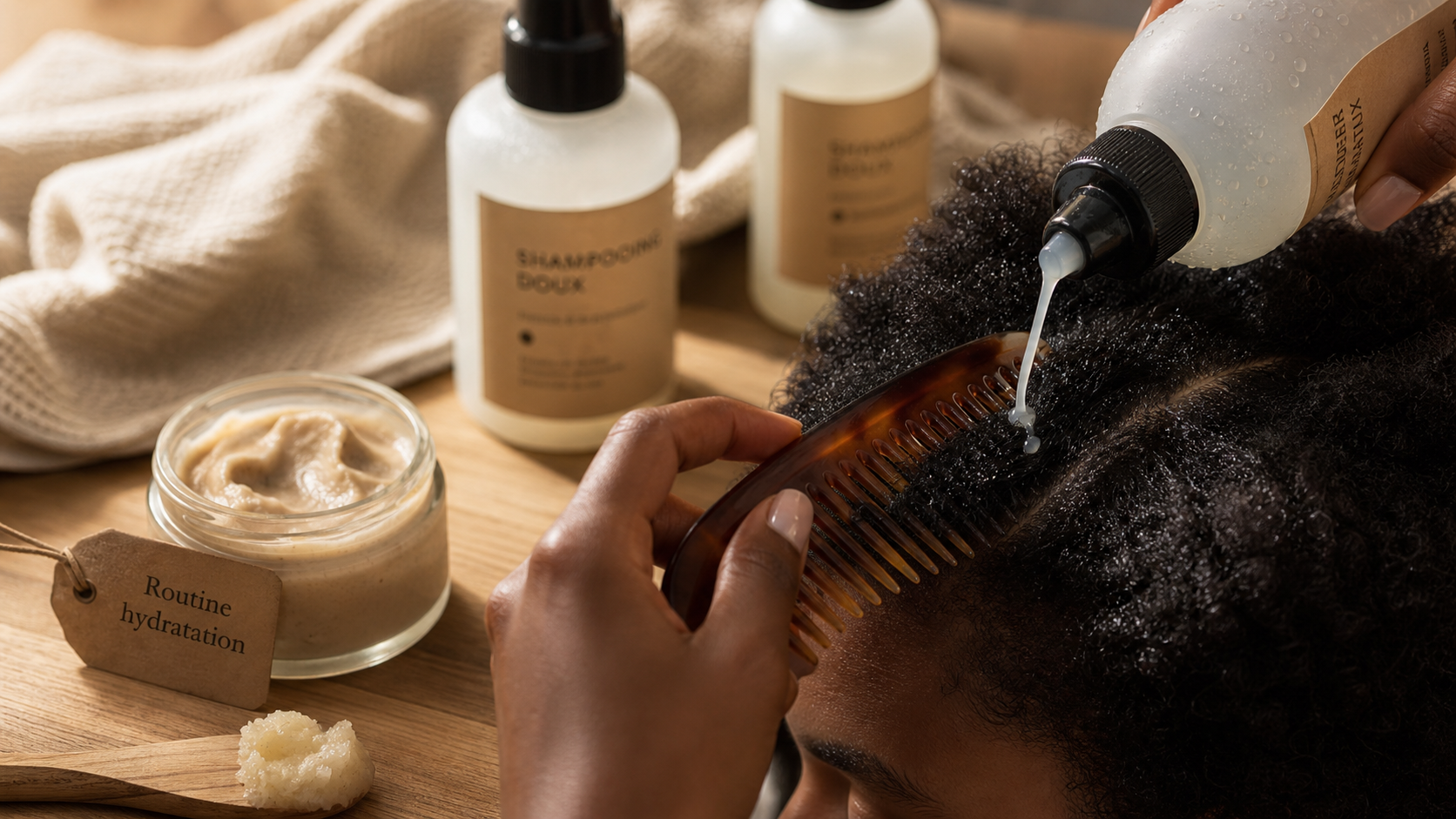 Produits afro cheveux : leave-in et masque pour hydrater et limiter la casse