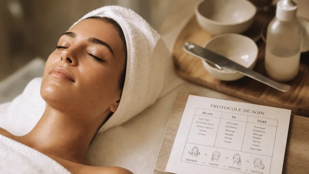 Soin du visage prix 37€ à 120€ : cabine esthétique