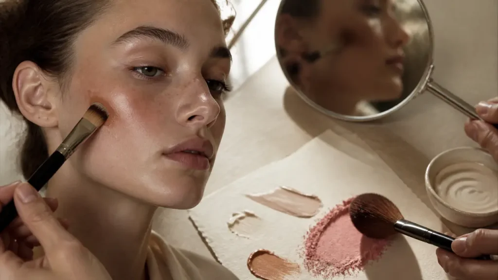 Bronzer et blush : 3 techniques pour un teint structuré et naturel