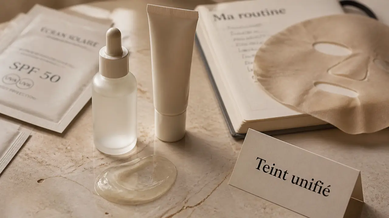 Crème éclaircissante sur peau pour un teint unifié