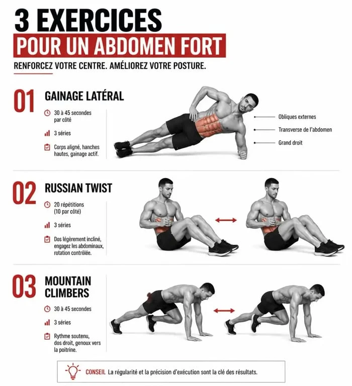Routine d'exercices pour perdre les poignées d'amour femme