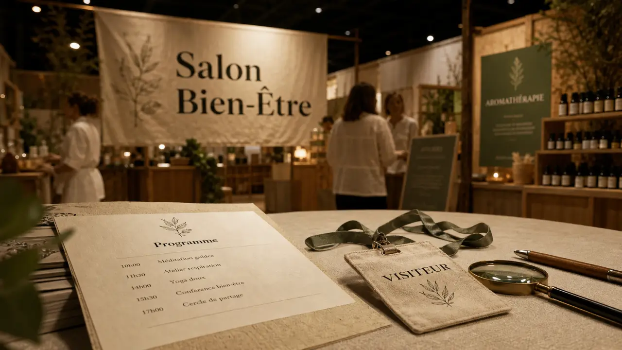 Salon du bien être : programme et badge visiteur dans le hall