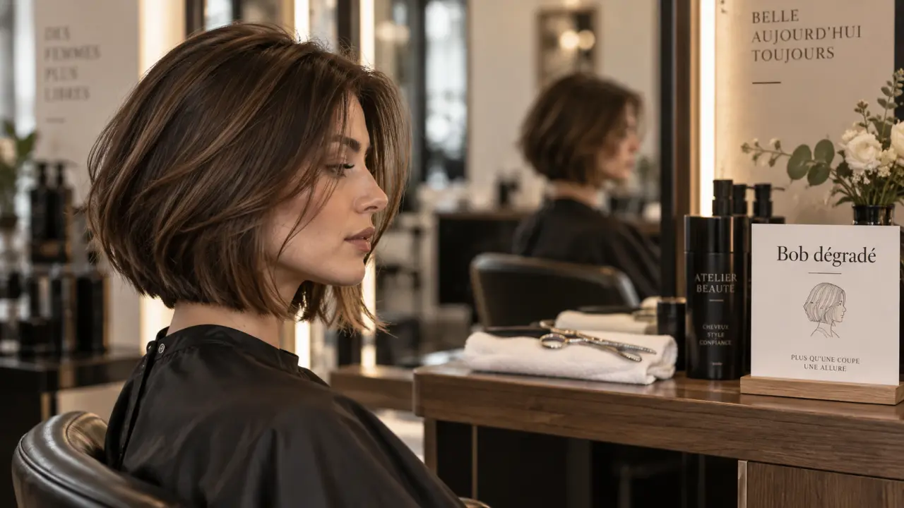 Coiffure bob dégradé : volume sans effet casque