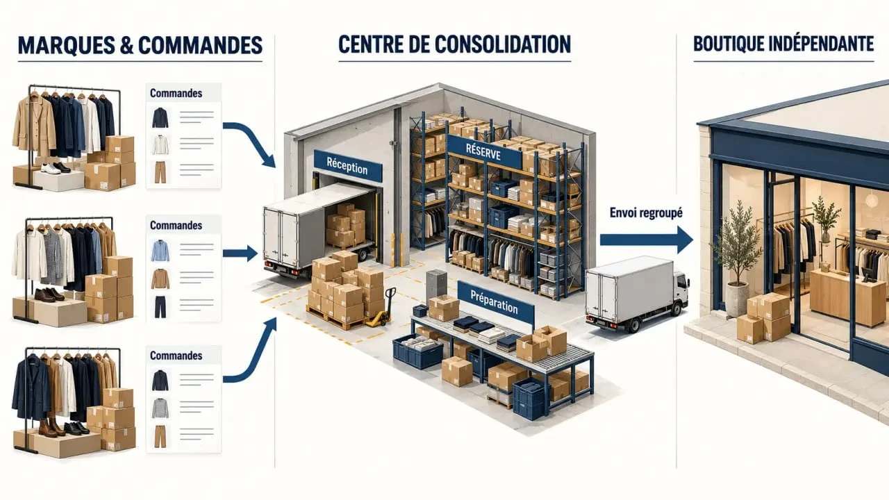 Paris fashion stores : consolidation des commandes B2B de mode et livraison regroupée en boutique