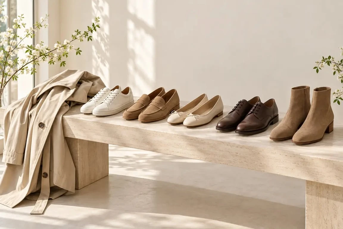 Sélection de chaussures printemps : baskets, mocassins, ballerines, derbies et bottines légères