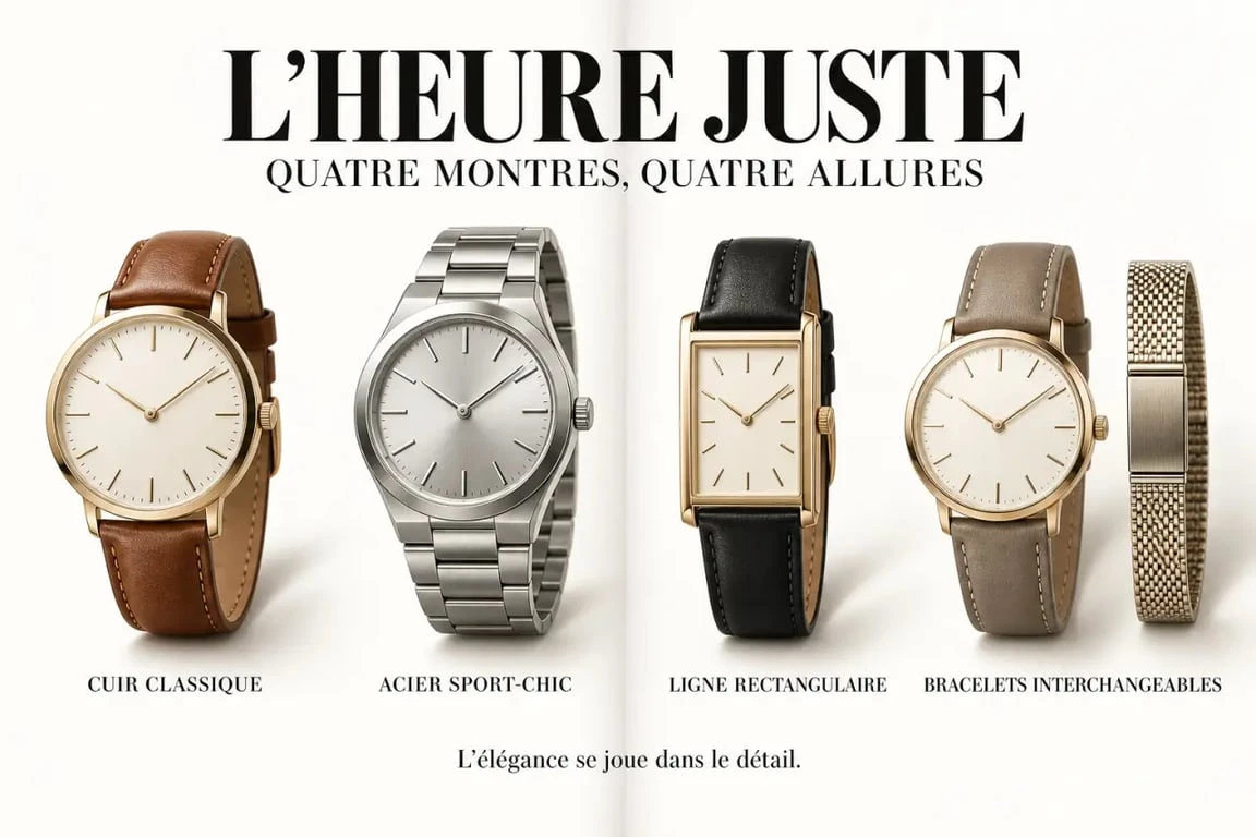 Sélection de belles montres femme classiques, sport-chic et élégantes