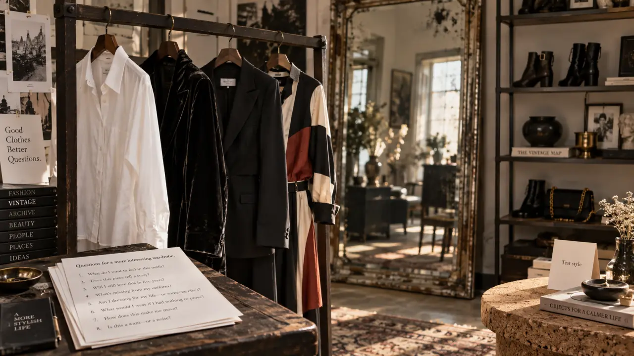 Test style vestimentaire : silhouettes sur cintres, 4 styles, personnalité